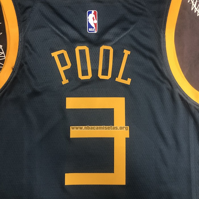 Camiseta Golden State Warriors Jordan Poole NO 3 Ciudad 2018-19 Azul